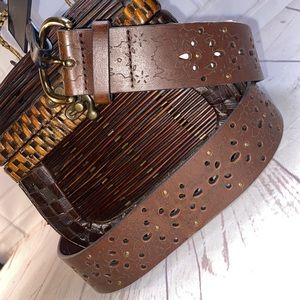 Deep Brown Eyelet Belt